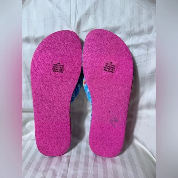 Lilly Pulitzer Women's Sea Glass Aqua
Rainforest Retreat Pool Slipper S/M - Picture 4 of 6